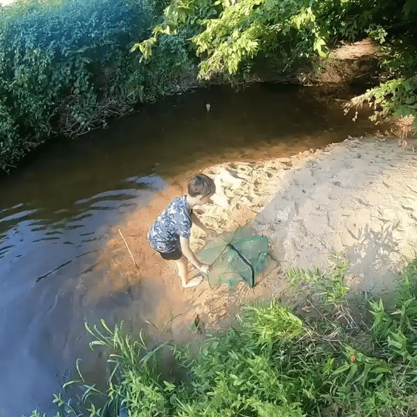 Plasă de Pescuit Pliabilă tip Umbrelă — 6 Intrări, 90 cm, se Deschide dintr-o Mișcare