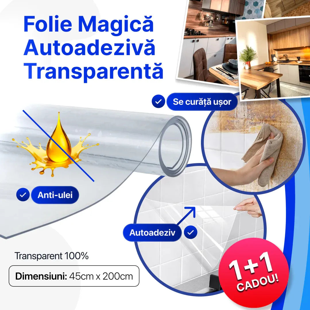 Folie Magică de Protecție - 45cmx200cm - 1+1 GRATIS