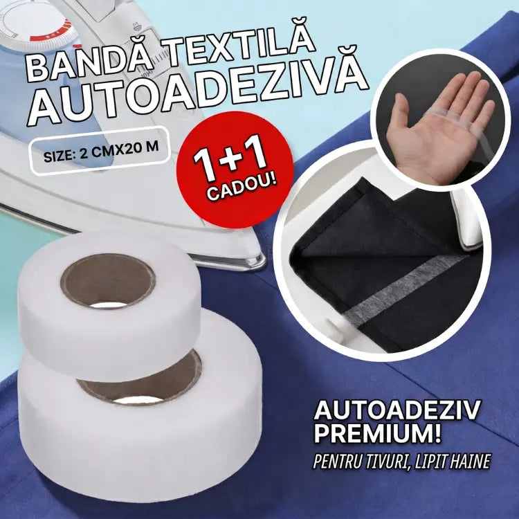 1+1 GRATIS (40m) - Banda Textila Termoadeziva