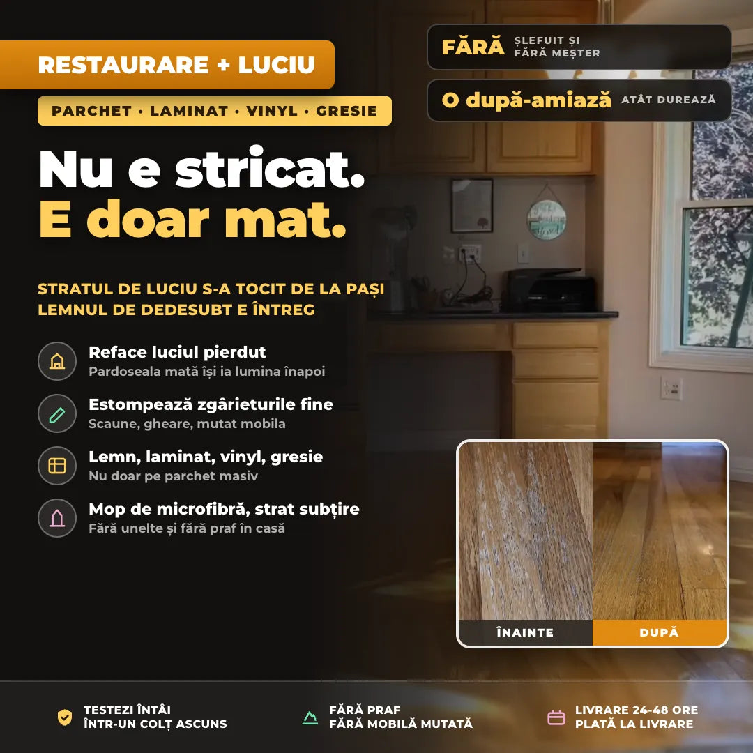 Soluție de Restaurare și Luciu pentru Parchet