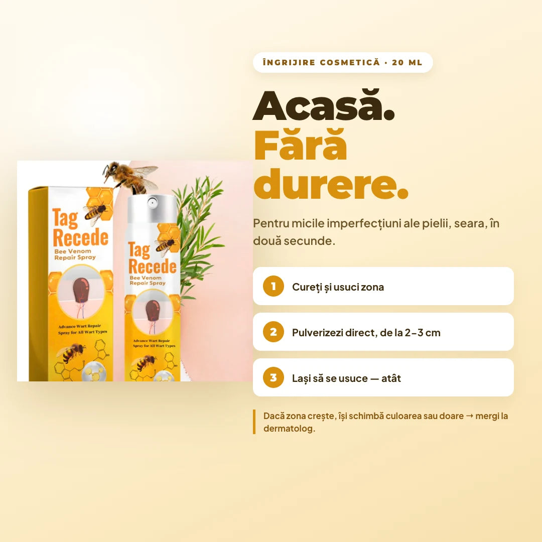Spray Cosmetic cu Venin de Albine, 20 ml — pentru Aspectul Micilor Imperfecțiuni ale Pielii