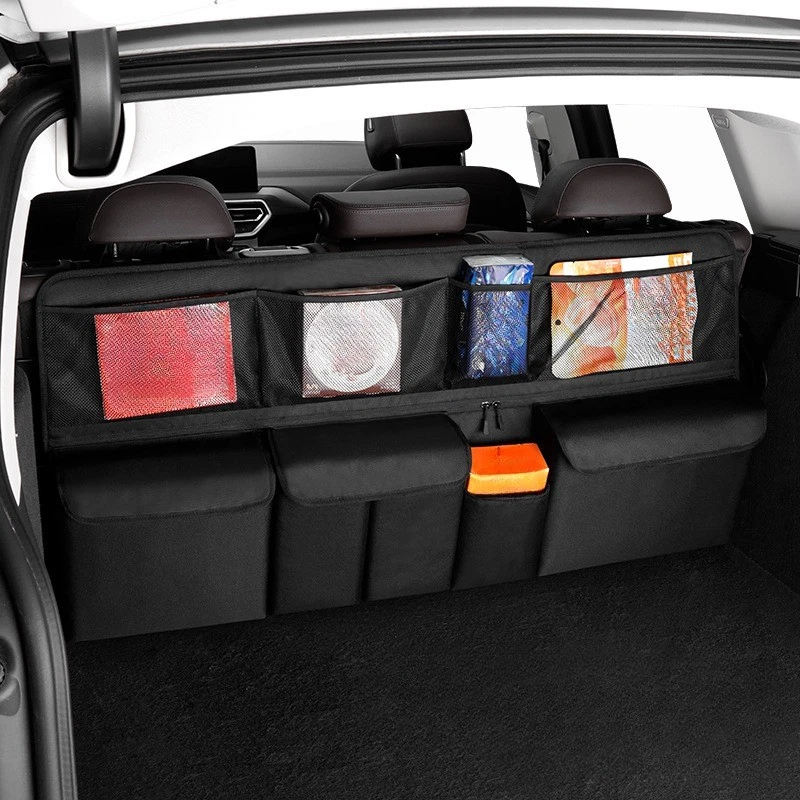 Detaliu buzunare organizator auto